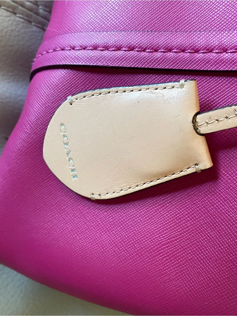 Coach Pink Dome Satchel with Silver Accent
